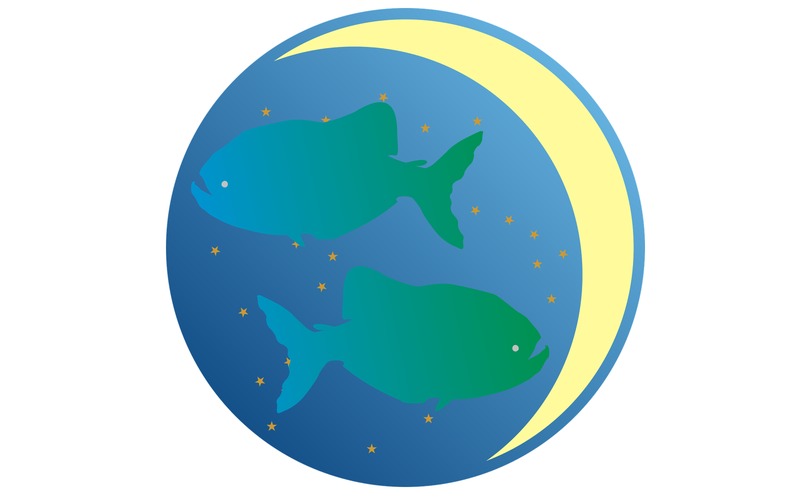 Vesica Piscis portrayed as 2 fishes in opposing directions