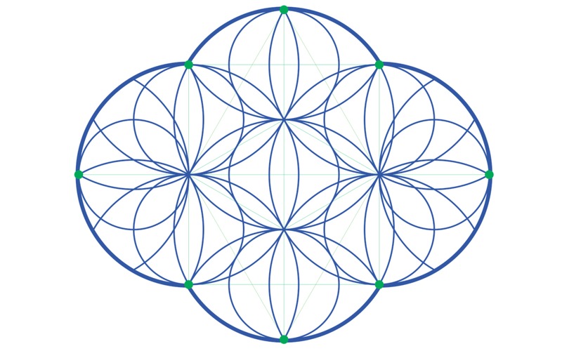 Vesica Piscis 4 circles interconnecting