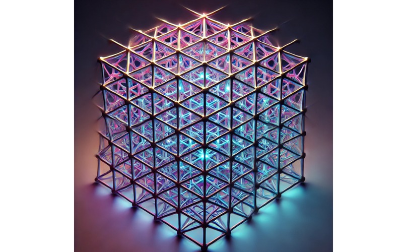 3d Construction of the 64 Tetrahedron Grid