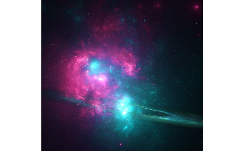 Purple and Green Cosmic image