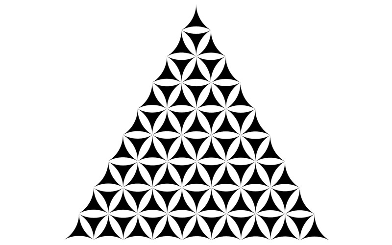 Pyramid made of triangles